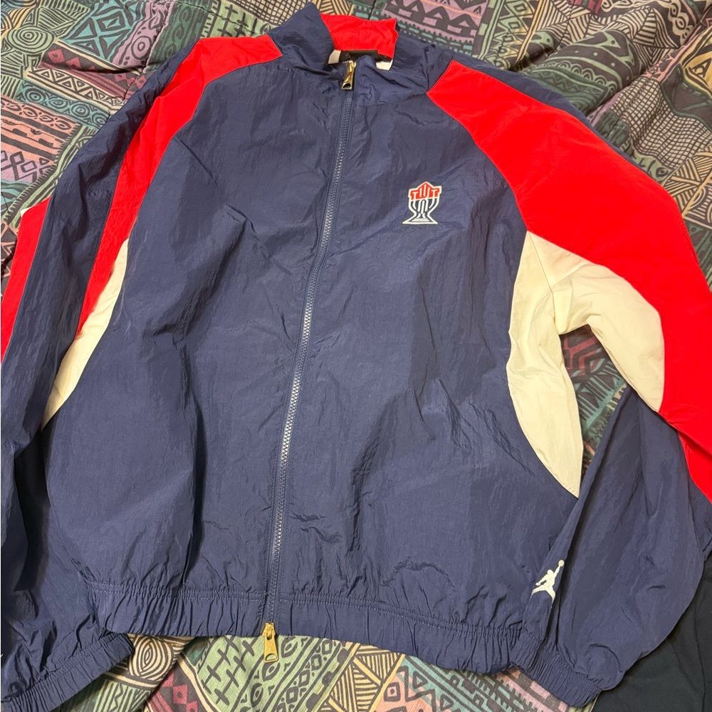 Jordan Trophy Room Navy and Red Jacket